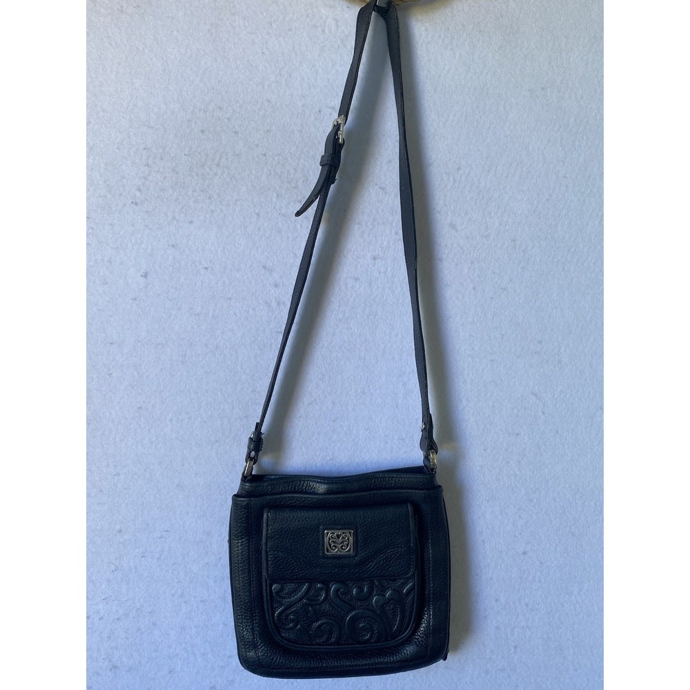 Brighton Leather Black Crossbody Small Preppy City